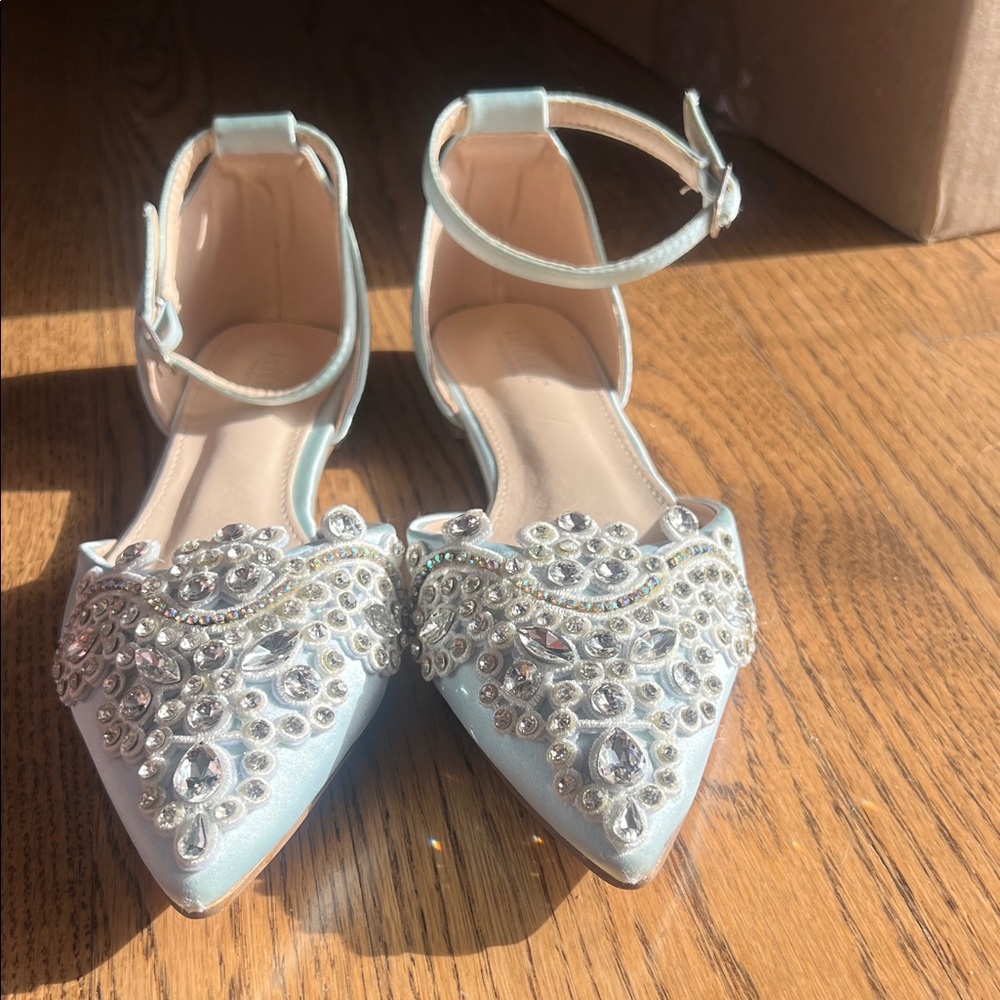 Elegant Blue Embellished Women's Shoes